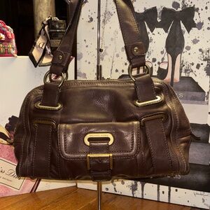 MICHAEL Michael Kors Vintage Brown Pebbled Leather Gansevoort Satchel Bag